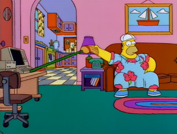 Homer works from Home!